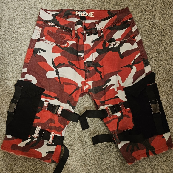 Preme Jeans Other - Preme Red Camo Men's Jean Shorts